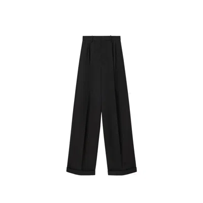 Loewe Cotton And Silk Pants In Black