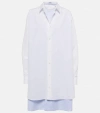 Loewe Women Cotton And Silk Blend Shirt Dress In White