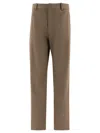 Loewe Cotton And Silk Trousers In Brown