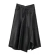 Loewe Cotton Asymmetric Midi Skirt In Black