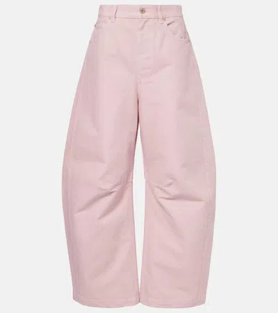 LOEWE COTTON BARREL-LEG PANTS