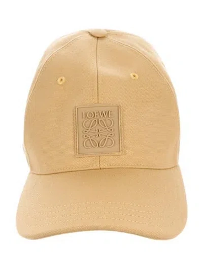Pre-owned Loewe Cotton Baseball Cap In Yellow