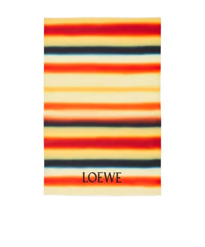 Loewe Cotton Beach Towel In Orange