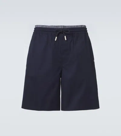 Loewe Cotton Bermuda Shorts In Blue