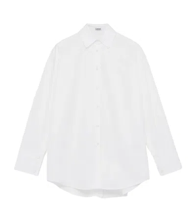 Loewe Cotton-blend Cape Shirt In White