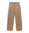 Loewe Cotton Carpenter Trousers In Beige