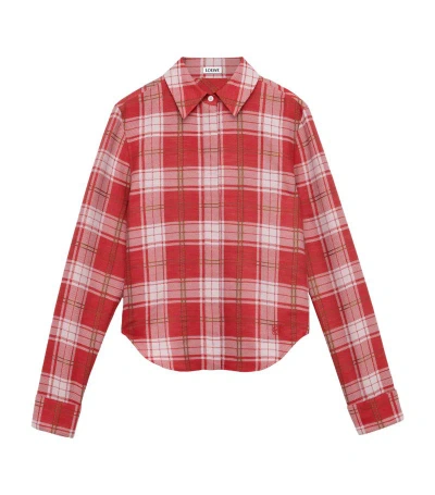 Loewe Cotton-blend Check Shirt In Multicoloured