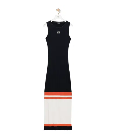 Loewe Cotton Blend Dress In Black