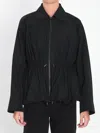 Loewe Jacket Cotton Collared Elasticated Waist Long Sleeves In Black