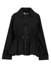 Loewe Womens Black Drawstring-waist Cotton-blend Jacket In Black