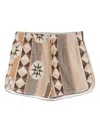 Loewe Cotton Blend Jacquard Shorts In Gray