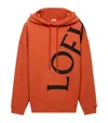 Loewe Logo-print Cotton-jersey Hoodie In Orange