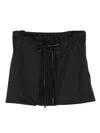 Loewe Drawstring-waist Mini Skirt In Black
