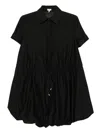 Loewe Cotton Blend Short Dress In Black