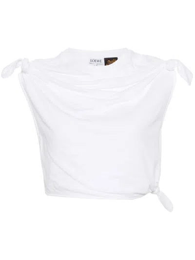 Loewe Cotton Blend Sleeveless Top In White