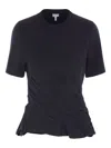 Loewe Mini Dress In Luxurious Polyester-silk Blend In Black