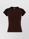 Loewe Cotton Blend T-shirt Featuring Contrast Sleeves In Black