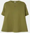 Loewe Cotton-blend Top In Khaki Green