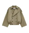 Loewe Cotton-blend Trench Bomber Jacket In Green