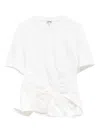 Loewe Draped Cotton-blend Jersey T-shirt In White