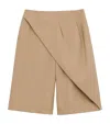 LOEWE LOEWE COTTON-BLEND WRAPPED PLEATED SHORTS