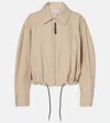 Loewe Cotton Bomber Jacket In Beige