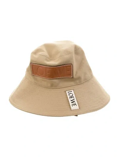 Pre-owned Loewe Cotton Bucket Hat In Neutral