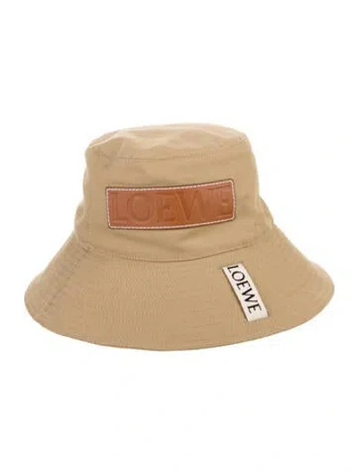 Pre-owned Loewe Cotton Bucket Hat In Neutral