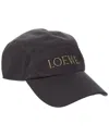Loewe Cotton Camp Cap In Black