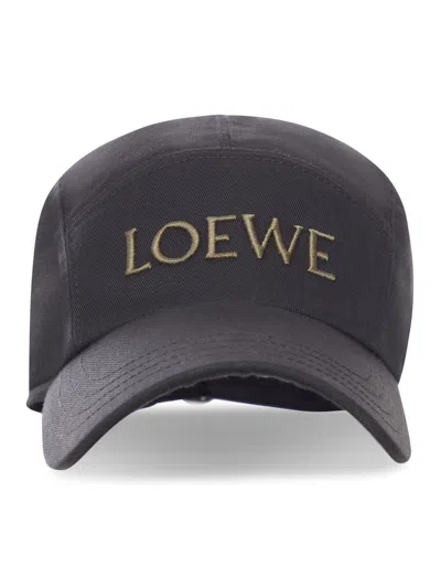 Loewe Cotton Camp Hat In Black
