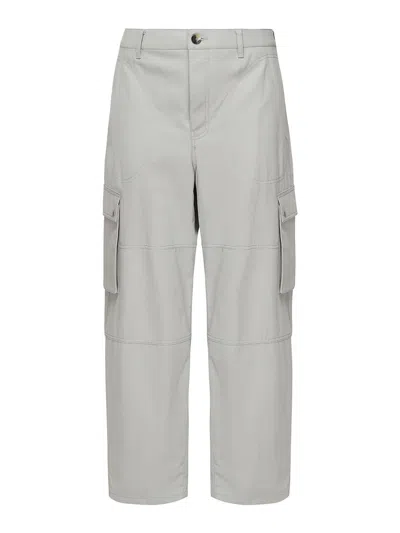 Loewe Cotton Cargo Pants In Gray