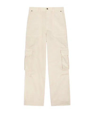 Loewe Cotton Cargo Pants In Neutral