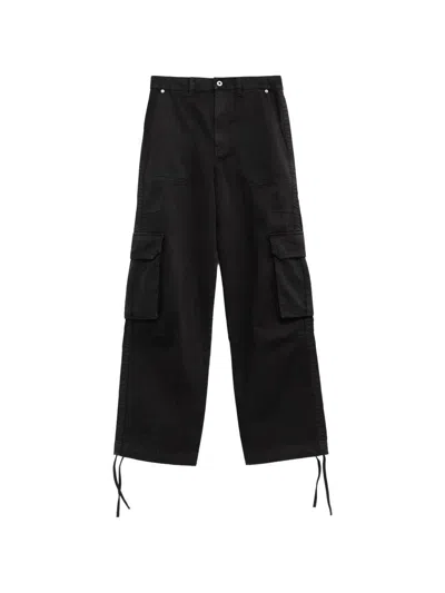 Loewe Cotton Cargo Trousers In Black