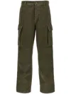 Loewe Man Pants Military Green Size 30 Cotton In Green