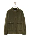 Loewe Cotton Cashmere Blend Casual Jacket In Green