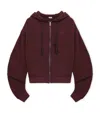 Loewe Cotton-cashmere Flamenco Zip-up Hoodie In Burgundy