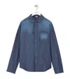 Loewe Cotton Chambray Shirt In Blue
