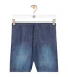 Loewe Bermuda Shorts With Back Pockets And Elastic Waistband In Blue