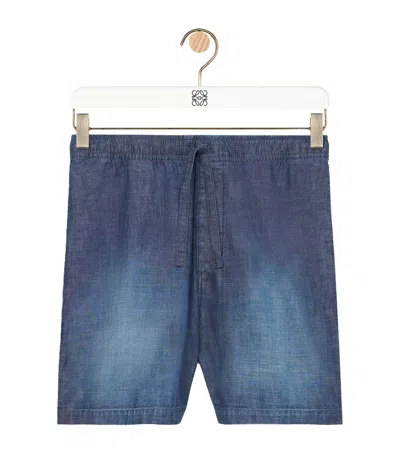 LOEWE COTTON CHAMBRAY SHORTS