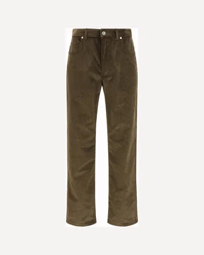 Loewe Cotton Corduroy Pants In Brown