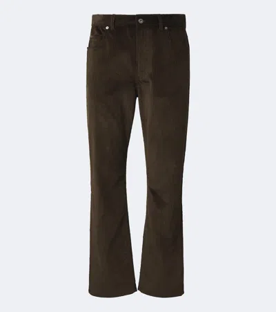 Loewe Straight-leg Cotton-corduroy Trousers In Brown
