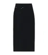 Loewe Deconstructed-designed Denim Midi Skirt In Black