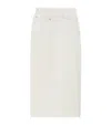 Loewe Cotton Deconstructed Midi Skirt In White