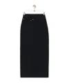 Loewe Deconstructed-designed Denim Midi Skirt In Black