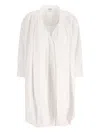 Loewe Women Cotton Draped Dress In White