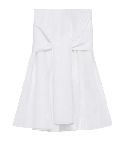 LOEWE COTTON DRAPED MIDI SKIRT
