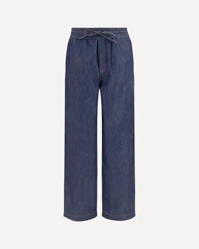 Loewe Cotton Drawstring Pants In Blue
