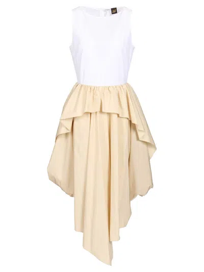 Loewe Cotton Dress Dresses White In Neutral