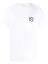 Loewe Two-tone Anagram Embroidery Cotton T-shirt Clothing In White
