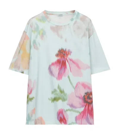 Loewe Cotton Floral T-shirt In Multi